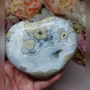 Rare HTF First Vein Ocean Jasper Puffy Heart